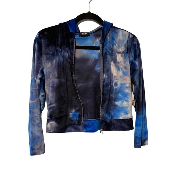 NWT Jolie and Joy YOUTH size Large jacket and pant set blue tie dye pattern - Picture 2 of 11